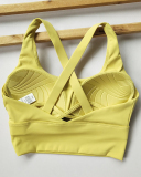 Women Cirss Cross Solid Color Sports Yoga Bra S-XL