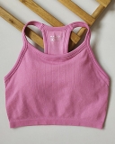 Women Halt Neck Fitness Tie Dye Sports Vest With Pad S-L