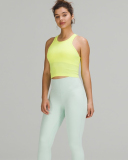 Women Sleeveless Solid Color Yoga Sports Vest With Pad S-L