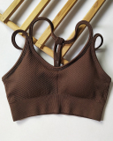 New Women Running Solid Color Work Out Sports Bra S-L
