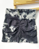 Seamless One Shoulder Sleeveless Sports Bra Hips Lift Shorts Yoga Two-piece Shorts Sets S-L