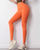 Multicoloured Peach Hips High Waist Tight Work Out Pants Yoga Bottoms S-L