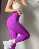 Multicoloured Peach Hips High Waist Tight Work Out Pants Yoga Bottoms S-L