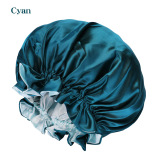 Double Layer Satin Bonnet for Sleeping and Makeup
