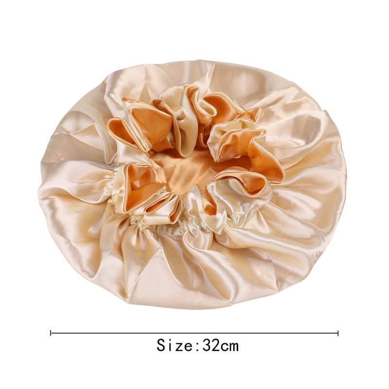 Double Layer Satin Bonnet for Sleeping and Makeup