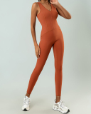 Women V Neck Slim Skinny Pilates Training Yoga with Beautiful Back Yoga Jumpsuit S-L