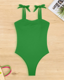 Strappy Backless Fashion High Waist Women One-piece Swimsuit Royal Blue Green Orange S-XL