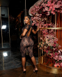 Open Back Lace See through Women Jumpsuit S-XL