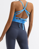 Newest Criss Back Irregular Training Sports Vest Red White Blue Black S-L