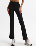 Hollow Out Back Fitness Training High Waist Running Sports Pants Orange Khaki White Black S-L