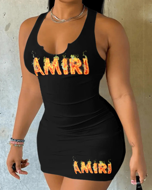 Women Hot Style Summer New Slim Vest Sleeveless Mini Dress Black XS-XL