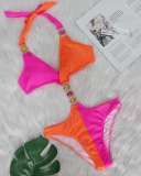 Diamond Women Hollow Out One Piece Swimsuit S-L