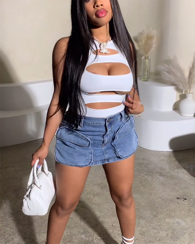 Short Style Women Jean Skirts S-XXL