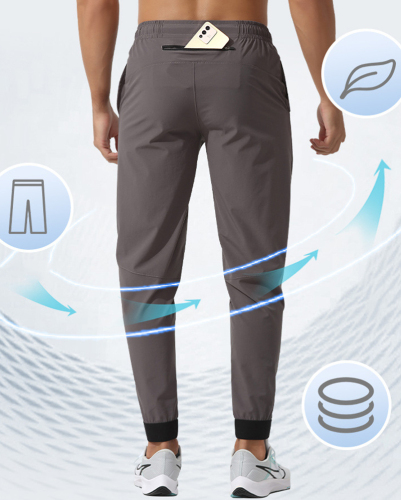 Running Sports Loose Quick Dry Outdoor GYM Activewear Men's Pants Gray Navy Blue S-2XL