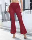 Mesh See Through Women Pants S-XL
