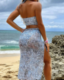 Floral Printed Women 3 Piece Set Swimwear S-L