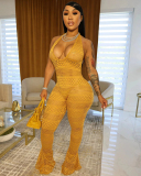 Sleeveless Women Open Back Lace Jumpsuit S-L