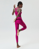Women Adjustable X-Back Bra High Waist Pants Yoga Two-piece Pants Set S-XL