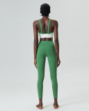 Colorblock High Protection Active Wear Two Piece Pants Set S-XL