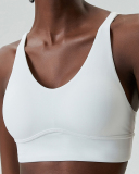 Mid-Protection V Neck Fitness Sports Bra S-XL