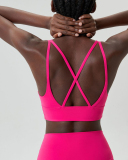 Mid-Protection V Neck Fitness Sports Bra S-XL
