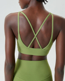 Mid-Protection V Neck Fitness Sports Bra S-XL