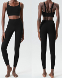 Colorblock High Protection Active Wear Two Piece Pants Set S-XL