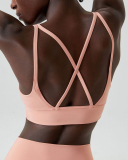 Mid-Protection V Neck Fitness Sports Bra S-XL