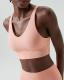 Mid-Protection V Neck Fitness Sports Bra S-XL