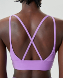 Mid-Protection V Neck Fitness Sports Bra S-XL