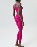 Women Adjustable X-Back Bra High Waist Pants Yoga Two-piece Pants Set S-XL