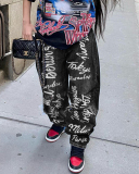 Trendy Women High Waist Hip Hop Hole Knee Street Style Jeans Pants Blue Black S-3XL