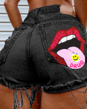 Hot Gilrs Sexy Hole High Waist Summer Shorts Gray Black Blue S-3XL