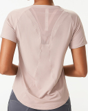 Women Loose Short Sleeve Mesh Quick Drying T-shirt S-XL