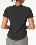 Women Loose Short Sleeve Mesh Quick Drying T-shirt S-XL