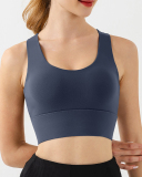 Women Cirss Cross Back Zipper Running Sport Yoga Bra S-3XL