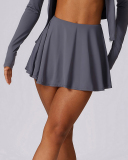UPF50+ Sunscreen Quick Drying Pleats Tennis Sport Skirts S-XL