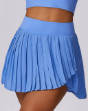 Fitness Side Pocket Lined Tennis Pleats Skirts Black White Blue Purple S-XL