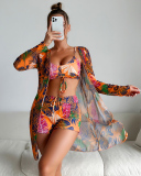 3pcs Set Printed Ladies Swimwear S-XL
