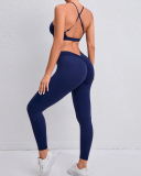 Quick Drying Criss Sports Bra Hips LIft High Waist Pants Leggings Yoga Two-piece Sets S-L