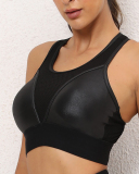 Hot Sale Patchwork Mesh Sports Bra Fitness Hips Lift 2 Piece Outfits Black Orange Pink Purple Green S-L