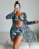3pcs Set Printed Ladies Swimwear S-XL