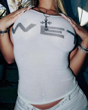 Sleeveless Sexy Women Casual Vest White S-L