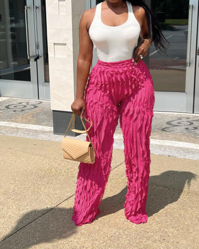 Ruffle Women Summer Wide Leg Pants S-XXL