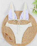 Solid Color Women High Waist Bikini Set S-L