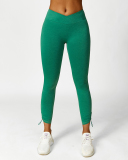 Breathable Solid Color Running Strappy Sports Bra Shorts Pants S-L