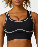 High Waist Colorblock Slim Line Hollow Out Sports Bra Shorts Pants S-L
