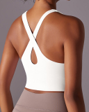 Women Running U Neck Criss Cross Yoga Vest S-XL