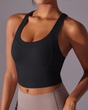 Women Running U Neck Criss Cross Yoga Vest S-XL