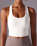 Women Running U Neck Criss Cross Yoga Vest S-XL